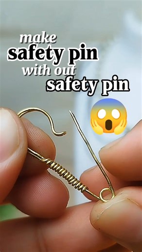 Make a Safety Pin Without a Safety Pin 🤯#hack #diy #handmade #shorts #viral