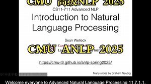 CMU《高级自然语言处理|CMU CS 11-711 Advanced NLP Spring 2025》中英字幕（claude-3.7-s