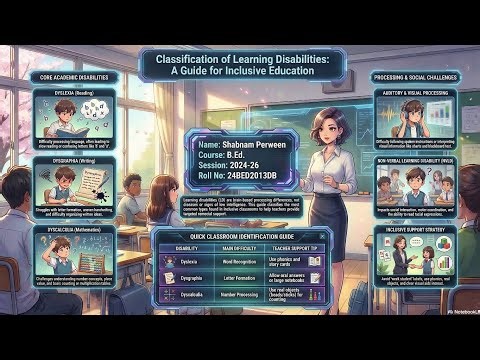 Classification of learning disabilities: A guide for Inclusive education 