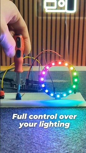 Easy! Switch your lightning mode with RGB LED #microelectronics #arduino #ambientlight