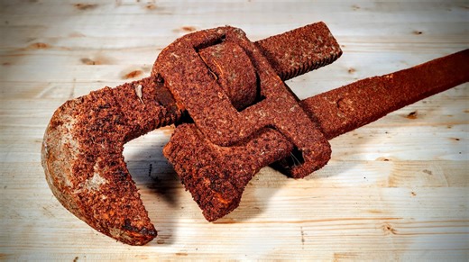 in this video i show you how to restore a rusty pipe wrench | Tysy TUBE