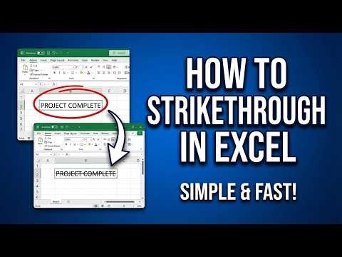 How to Strikethrough in Excel (2026)