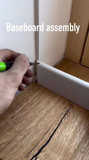 Baseboard assembly ✅ #everyoneシ゚ #viralreelsシ #fypシ゚ #tricks #furnituremaking #furniture | Nafiu Ismail Opeyemi