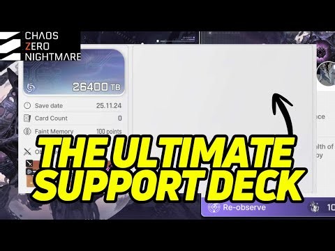 I Made the Ultimate 0 Card Support Deck!【Chaos Zero Nightmare】