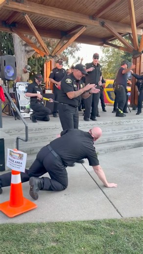 Who had the chance to catch the Battle of the Badges lip sync showdown with Puyallup Police Department at One Puyallup last night? It was a blast connecting with our community, fitting over 50 children with new bike helmets, and showing off our best moves alongside PPD. Until next time! 🤗 | Central Pierce Fire & Rescue