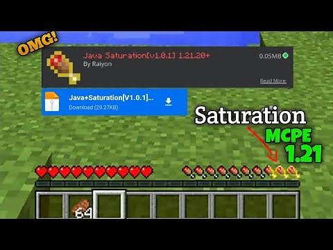 JAVA SATURATION MOD FOR MINECRAFT PE 1.21! (FAST HEALING)