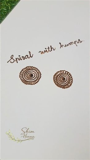 Easy Spiral with Humps #shorts #mehndidesign