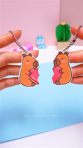 Satisfying Magnetic Capybara Keychain DIY! 🦦✨ #asmrcrafting #kawaii