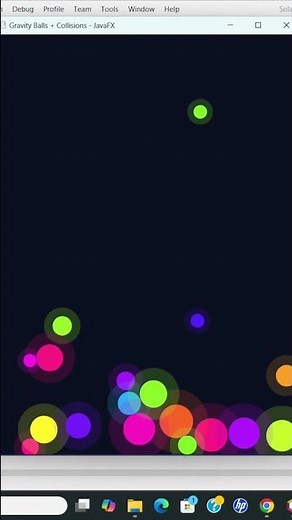 Real Ball Collisions in JavaFX 😮 Physics Gets Real #shorts