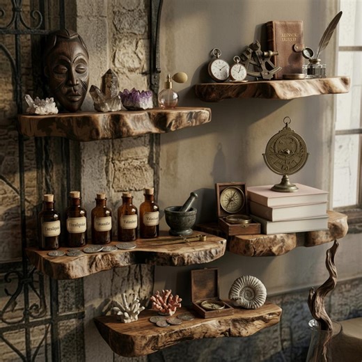 Rustic Live Edge Wood Shelf, Floating Solid Wooden Wall Shelf, Natural Edge Handmade Shelf for Farmhouse Home Decoe - Etsy