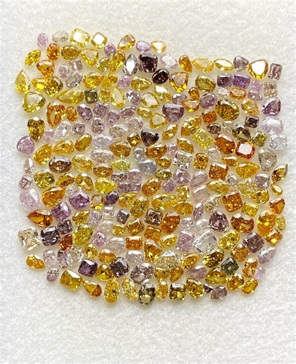Pink & Yellow Loose Diamond Lot, Mixed Shapes Natural Loose Diamonds NY253ND399 - Etsy