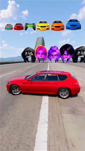 Cars of Different Sizes vs Rumi X Abby Saja X Kinnu X 67 #CarSimulationTest #CarGames