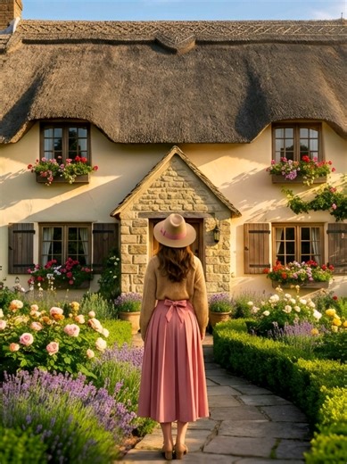 A tiny English cottage straight out of a fairytale 🌿 Strawberries, homemade jam, cozy rooms, and peaceful countryside views. Slow down with me 🤍 #Cottagecore #FairytaleHome #CozyTok #SlowLiving #EnglishCottage