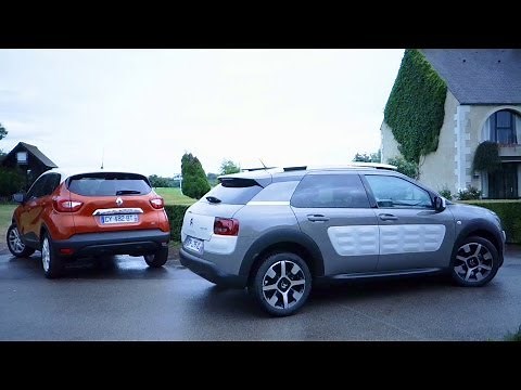 Renault Captur vs Citroën C4 Cactus : l'essai comparatif en vidéo (2014)