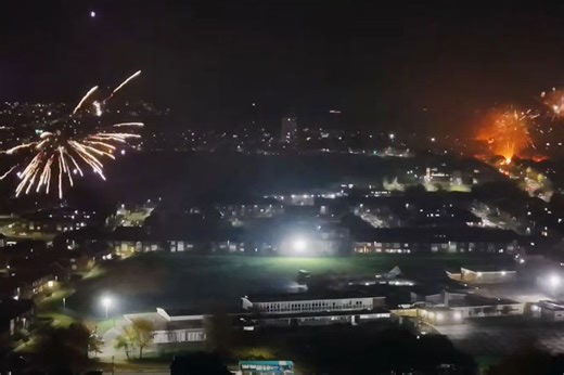 Drone footage captures explosive views over Teesside on Bonfire Night