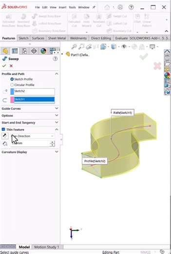 Sweep Duct Design in SolidWorks | Thin Sweep Pro Trick 🔥