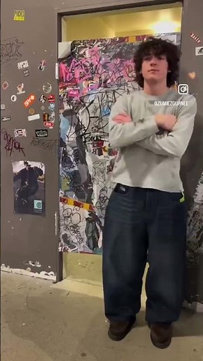 Trying on pants and making outfits at Zumiez