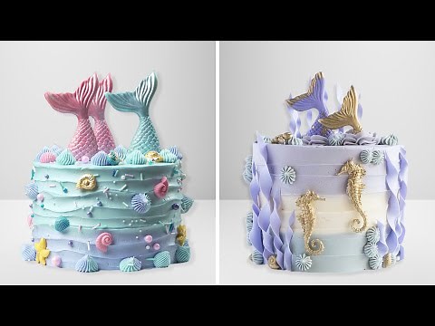 10+ Ocean Themed Cake Decorating | Most Satisfying Cake Decorating Recipes | Tasteful