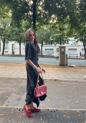 Robe H&M incroyable : tenue du jour avec mocassins Gucci et Chanel
