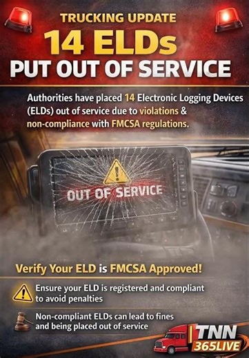 14 ELDs Put Out of Service