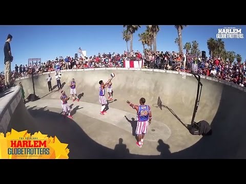 Harlem Globetrotters vs. The Generals at Venice Beach Skate Park - #AmazingBasketball