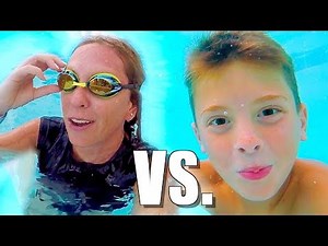 SWIM BEACH POOL BATTLE: MOM vs. SON CHALLENGE