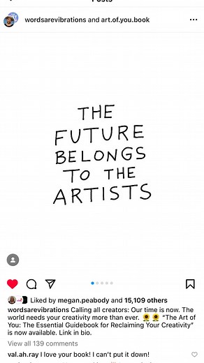 🎙️✨ Join host Ekaterina Popova and artist and author James McRae @wordsarevibrations on this inspiring new episode of Art & Cocktails as they chat about reclaiming your creativity. Link in bio or comment “podcast” for the link! We discuss making space for creativity, being vs doing, the new book, and balancing business and art. James, an author, poet, and teacher, empowers creators to live with purpose and turn imagination into reality. In this conversation, James shares his journey of becoming