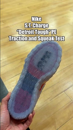 Nike S.T. Charge "Detroit Tough" PE Traction and Squeak Test #nike #nikebasketball #cadecunningham