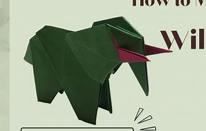 【Yellow Paper Origami】野象折纸教程How to make Easy Origami Wild Elephant