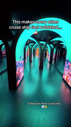 This mosaic hallway on this new Celebrity ship is insane! This is so unique and different you feel like you were transported into a different world! #celebritycruises #cruise #cruiseship #travelblogger @Celebrity Cruises