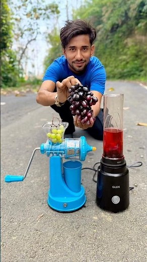 Hand Juicer Machine vs Electric Blender Machine Unboxing & Grape Juice 🍇😍