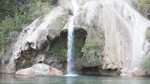 The Beautiful Turner Falls in Turner Falls Park in Oklahoma. Stock Video