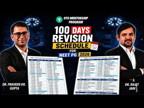 NEET PG 2026 | OTO Mentorship 100 Days Revision Program 