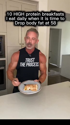 10 Easy High-Protein Breakfasts (40–50g Protein) Design for fat loss, focus and muscle retention. 1. B-Fit Breakfast Scramble Ingredients: • 5 egg whites (20g) • 2 whole eggs (12g) • 2 oz lean ground turkey or chicken (14g) • Peppers, onions, salsa Macros: ~46g P | 8g C | 14g F | 360 cal 2. Protein Pancake Stack Ingredients: • 1 scoop whey isolate (25g) • ½ cup egg whites (13g) • ¼ cup oats (14g C) • ¼ cup low-fat cottage cheese (7g P) • Baking powder, cinnamon, sugar-free syrup Macros: ~44g P |