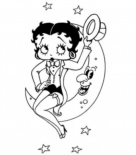 Betty Boop Coloring Page