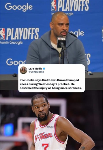 Kevin Durant is OUT for Game 1 vs. the Lakers with a knee injury. (via @LoJo Media) #nba #kevindurant #basketball #nbabasketball #nbaplayoffs