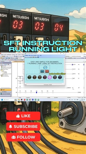 How to make PLC Program Running Light Using SFT Instruction? #shorts #automationliker #plc