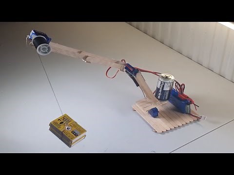 how to make arduino micro servo robotic crane arm