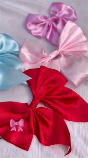 Cute hair bow clips 🎀🌈🌈💝🩵 #pinterset ##bow #lazos #bowclips #ribbon #diy #coquette #audio