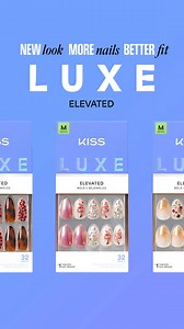 Your elevated embellishments are here—meet KISS LUXE Elevated 💙 ✨ Statement-making jewel stones and multi-dimensional accents ✨ Custom-crafted designs you won't find at the salon ✨ Up to 14-day wear It's the brand-new KISS: a NEW look with MORE nails for a BETTER fit. From the #1 nail brand, reimagined for you. | Kiss Nails