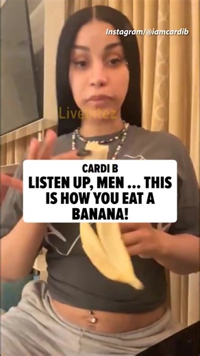Cardi B Teaches Banana Eating in Hilarious Lesson