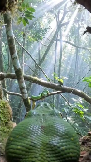 I put a camera on a Tree Python... The camouflage at the end is TERRIFYING!