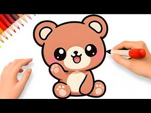HOW TO DRAW KAWAII TEDDY BEAR EASY 🧸💟