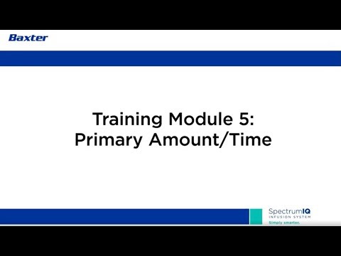 Primary Amount/Time for Spectrum IQ Infusion System with Dose IQ Safety Software