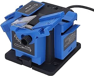Universal Sharpening Station, 15 to 50° 0.2-2in Multifunctional Electric Sharpener Household 65W Professional Knife & Scissor & Chisel & HSS Drill Bit Sharpener with Grinding Wheel