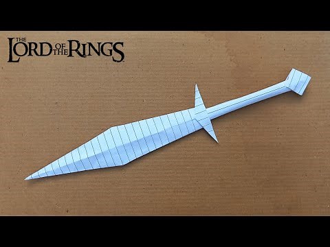 How To Make a Paper Sword Origami | Lord Of The Rings Sting Sword | Paper Katana Sword