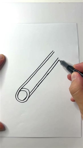 How to draw a Safety Pin! #drawing #pin
