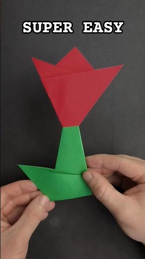 Super Easy Paper Flower 🌷 #paperflower #origami #diy