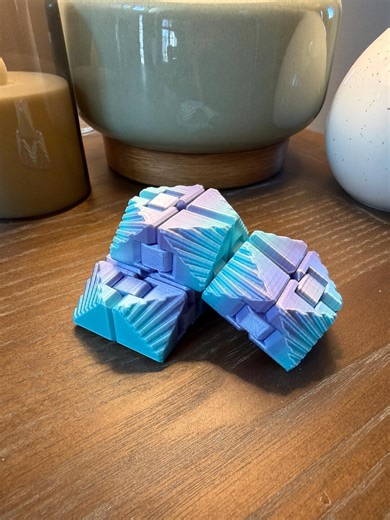 3D Printed Infinity Cube Fidget Toy | Stress Relief & ADHD Focus Tool | Pocket Sized Sensory Toy for Gaming and Office - Etsy