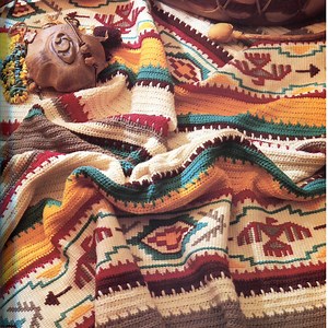 Native American Summer Crochet Blanket Pattern, Instant Digital Download Pdf Ebook, Southwestern Style Decor & 80s Navajo Vibes - Etsy